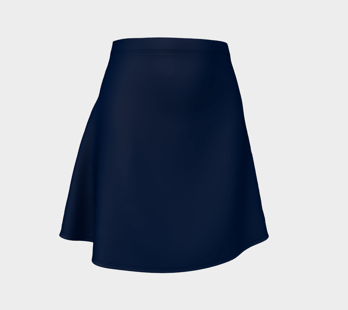 Womens Blue Flare Skirt