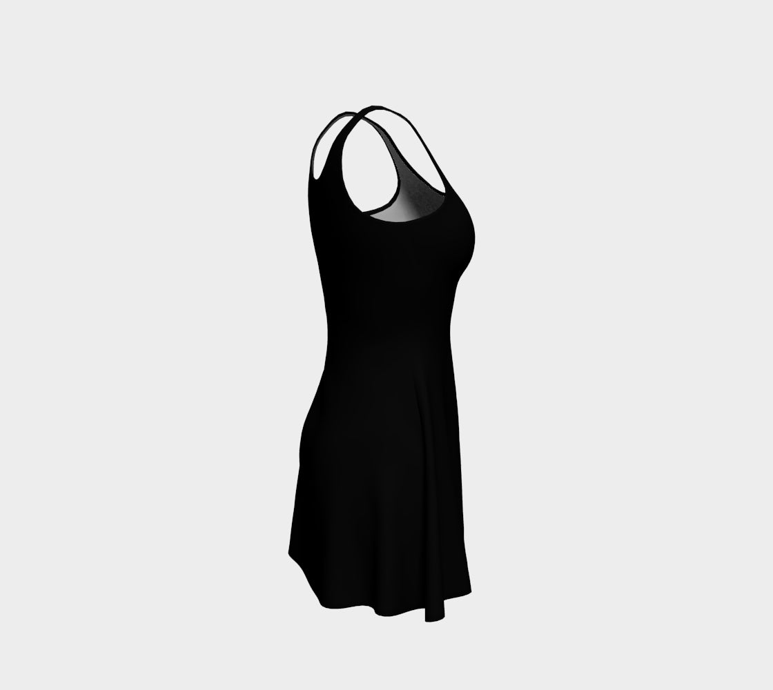 Solid Flare Dress - Black – SummerTies