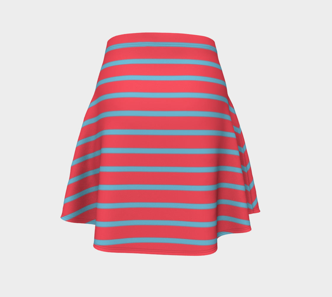 Striped skirt cheap flare