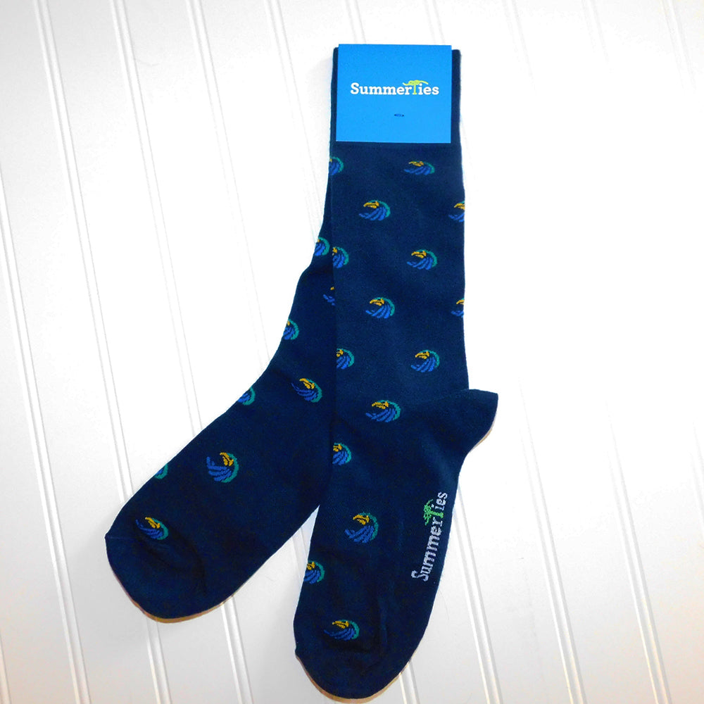 Summerties Salve Regina University SR Logo Socks - on Navy, Officially Licensed, Men's, Size: One size, Blue
